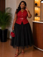 Ensemble Rubis Pailletée